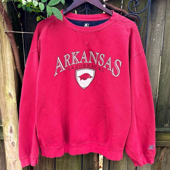 Vintage Other - Starter Arkansas Razorbacks Vintage Crewneck Sweatshirt Men's XL Red